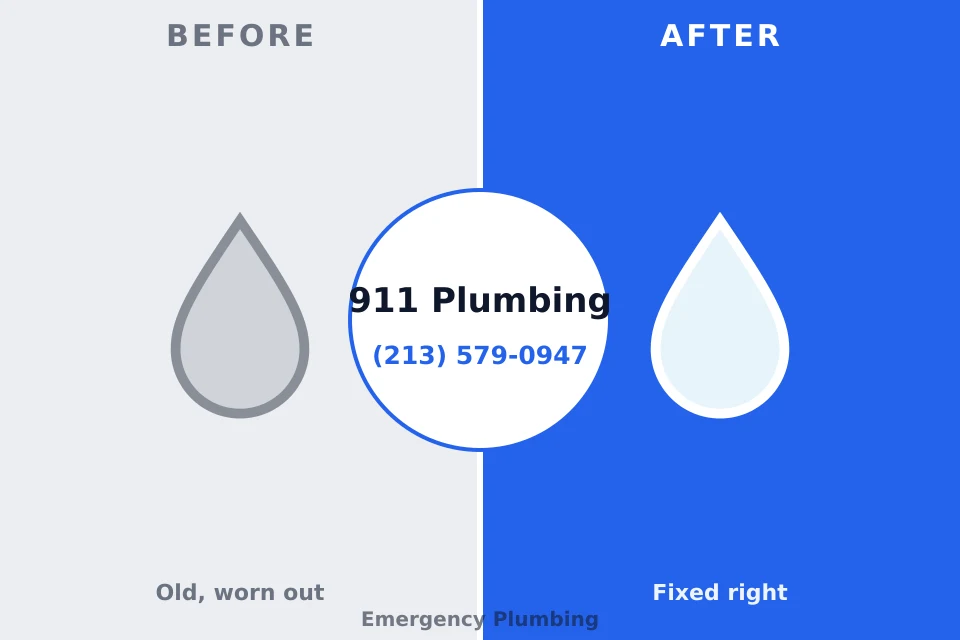 Before and after: plumbing company Thorndale, TX